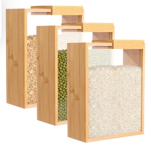Bamboo Kitchen Storage Containers Set - Picture 1 of 10